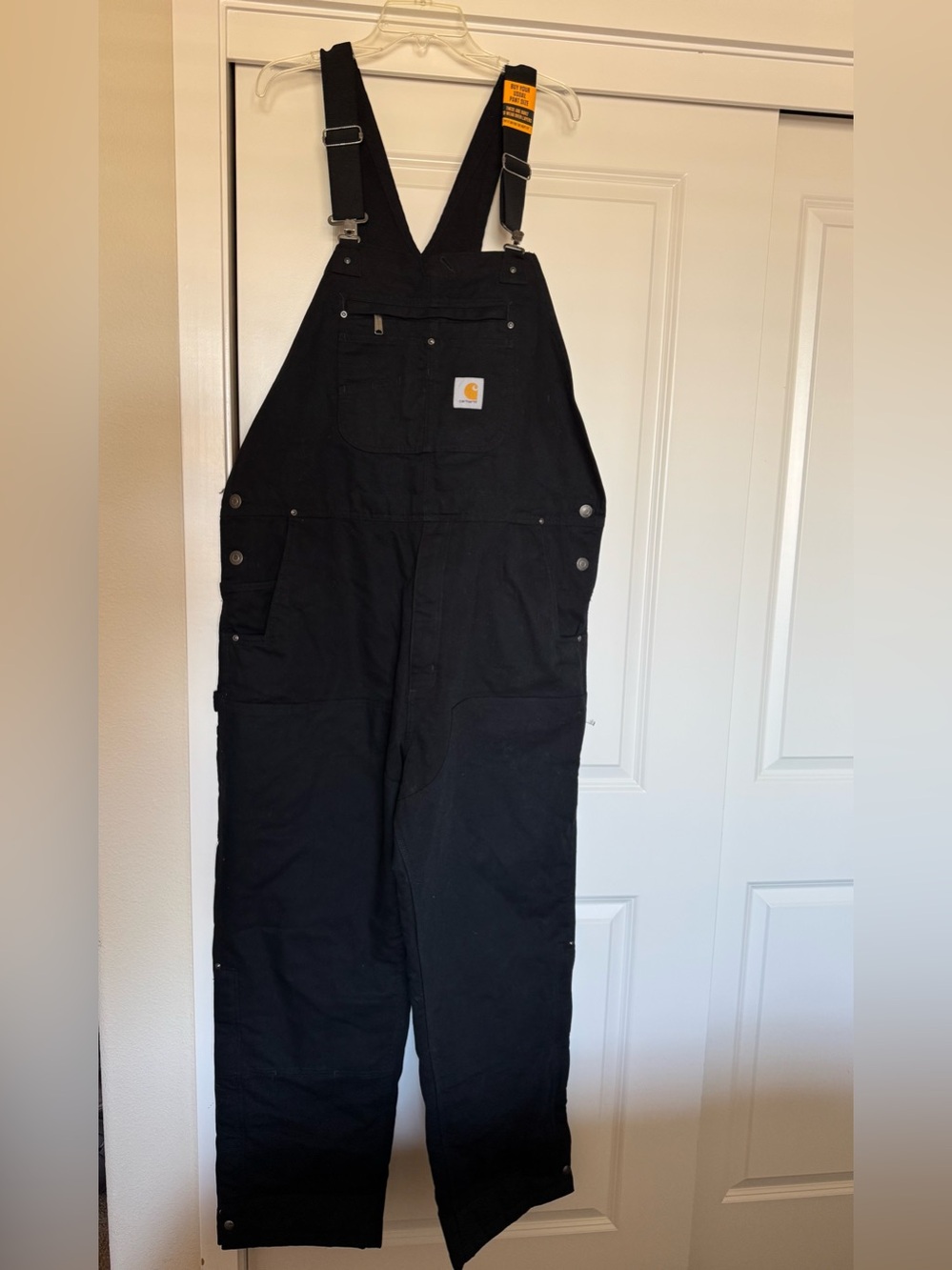 New Carhartt Insulated Black Duck Bib Overalls